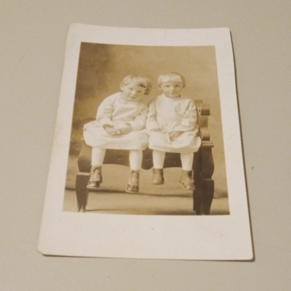 Antique Black And White Postcard Photograph